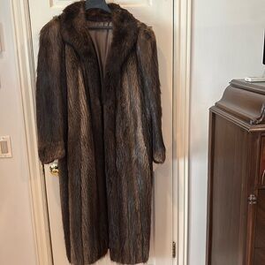 Natural Raccoonn fur coat